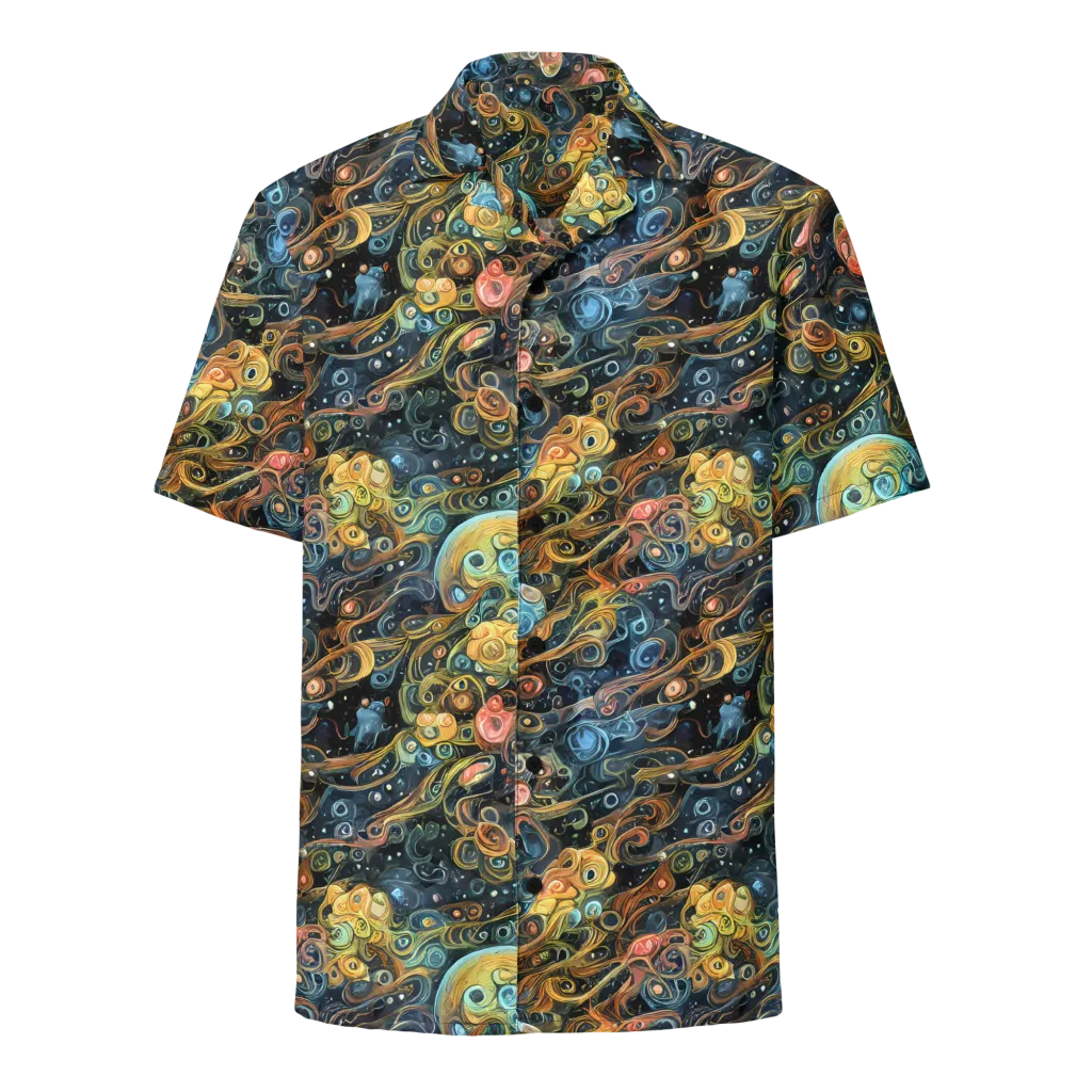 Wild Cosmos on Button Shirt — Front