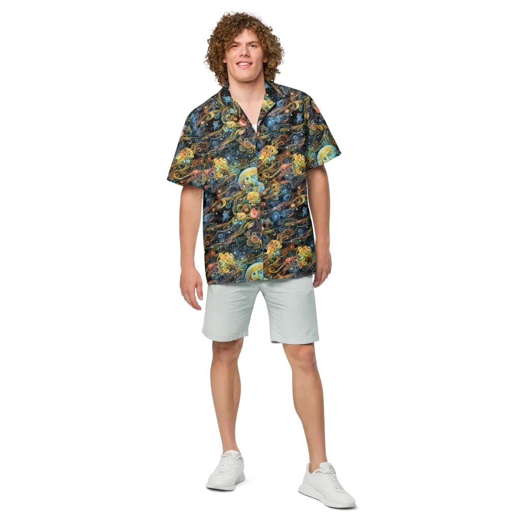 Wild Cosmos on Button Shirt — Front