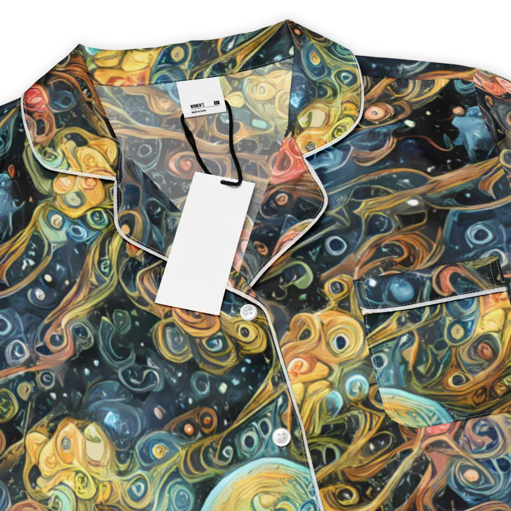 Wild Cosmos on Women's Short Sleeve Pajama Top — Product details