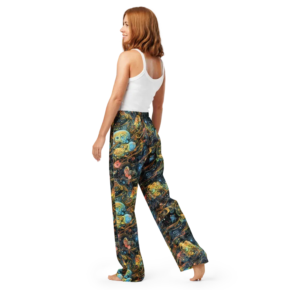 Wild Cosmos on Women's Pajama Pants — Back