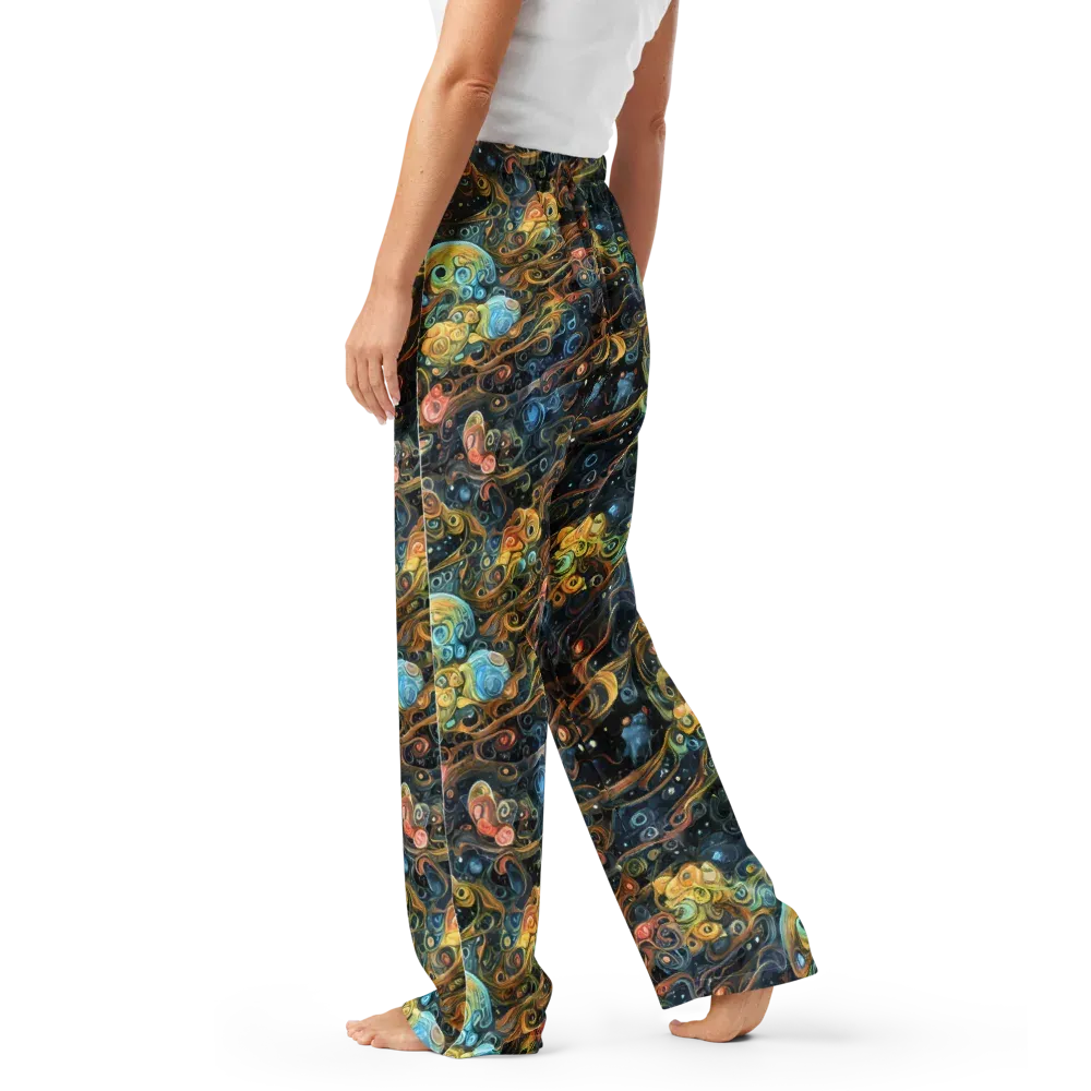 Wild Cosmos on Women's Pajama Pants — Left