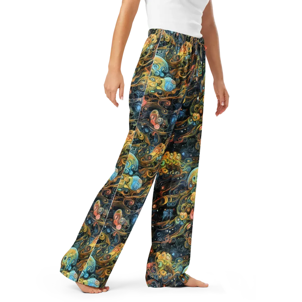 Wild Cosmos on Women's Pajama Pants — Right Front