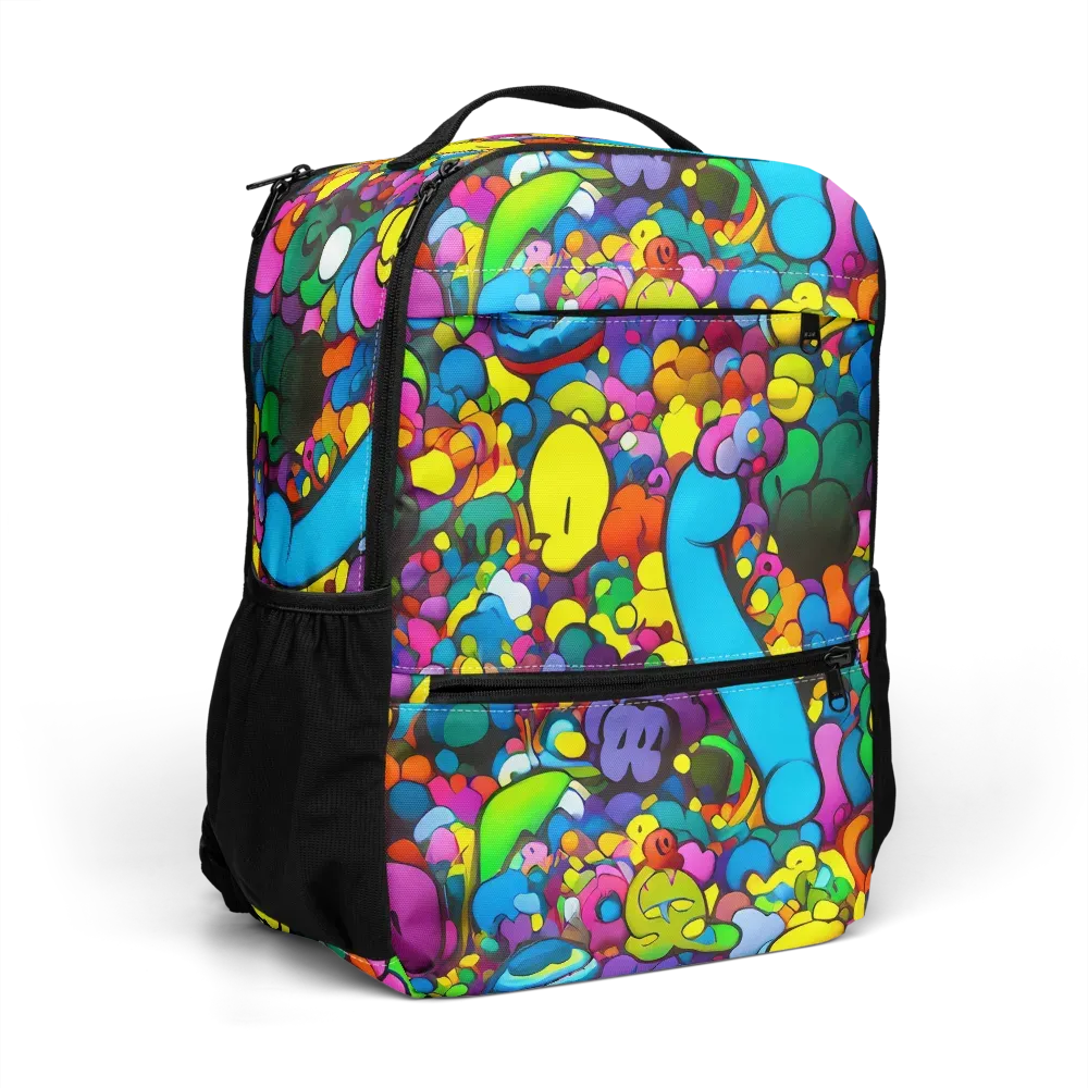 Kaleidoscope Garden on Utility Backpack — Right Front