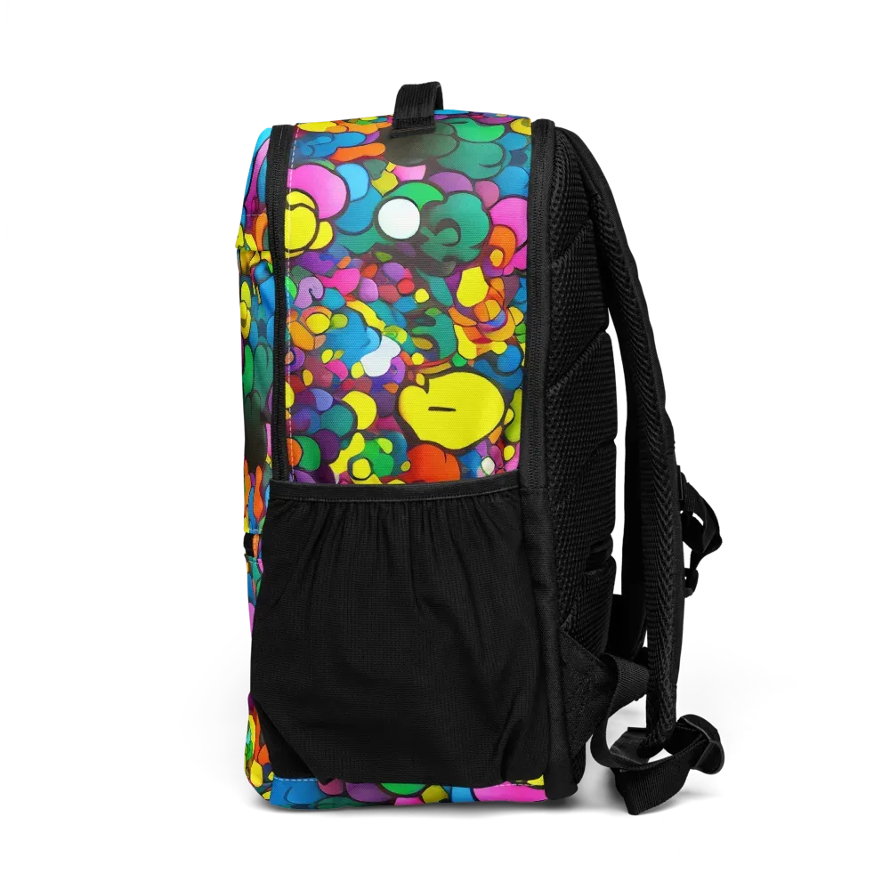 Kaleidoscope Garden on Utility Backpack — Left