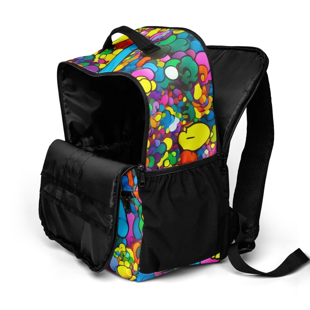 Kaleidoscope Garden on Utility Backpack — Product details 2