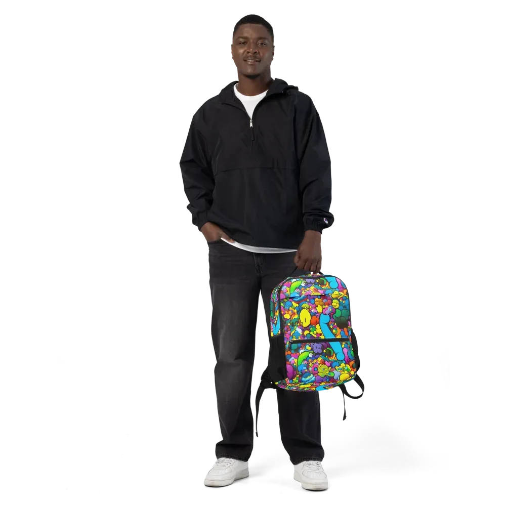 Kaleidoscope Garden on Utility Backpack — Front