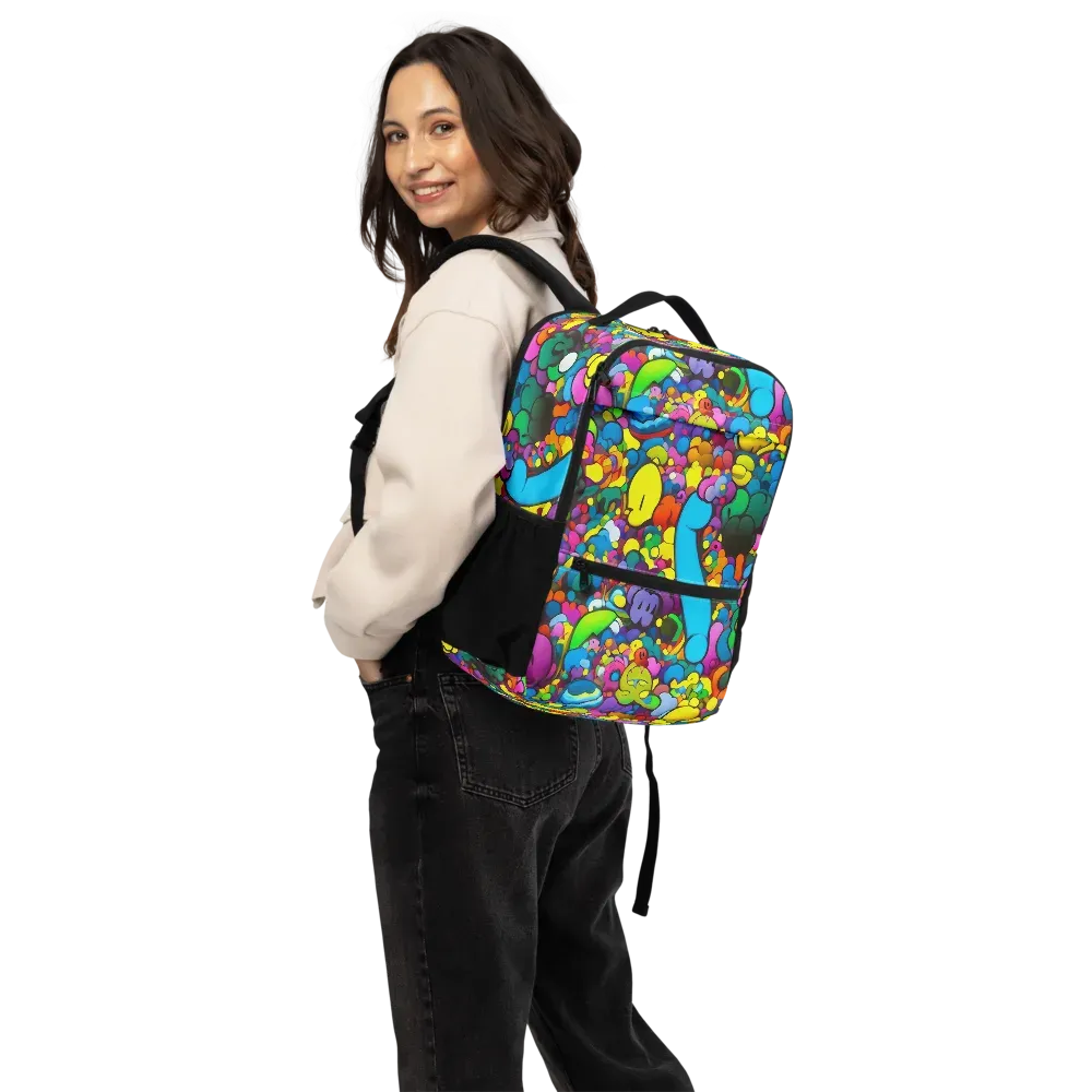 Kaleidoscope Garden on Utility Backpack — Back