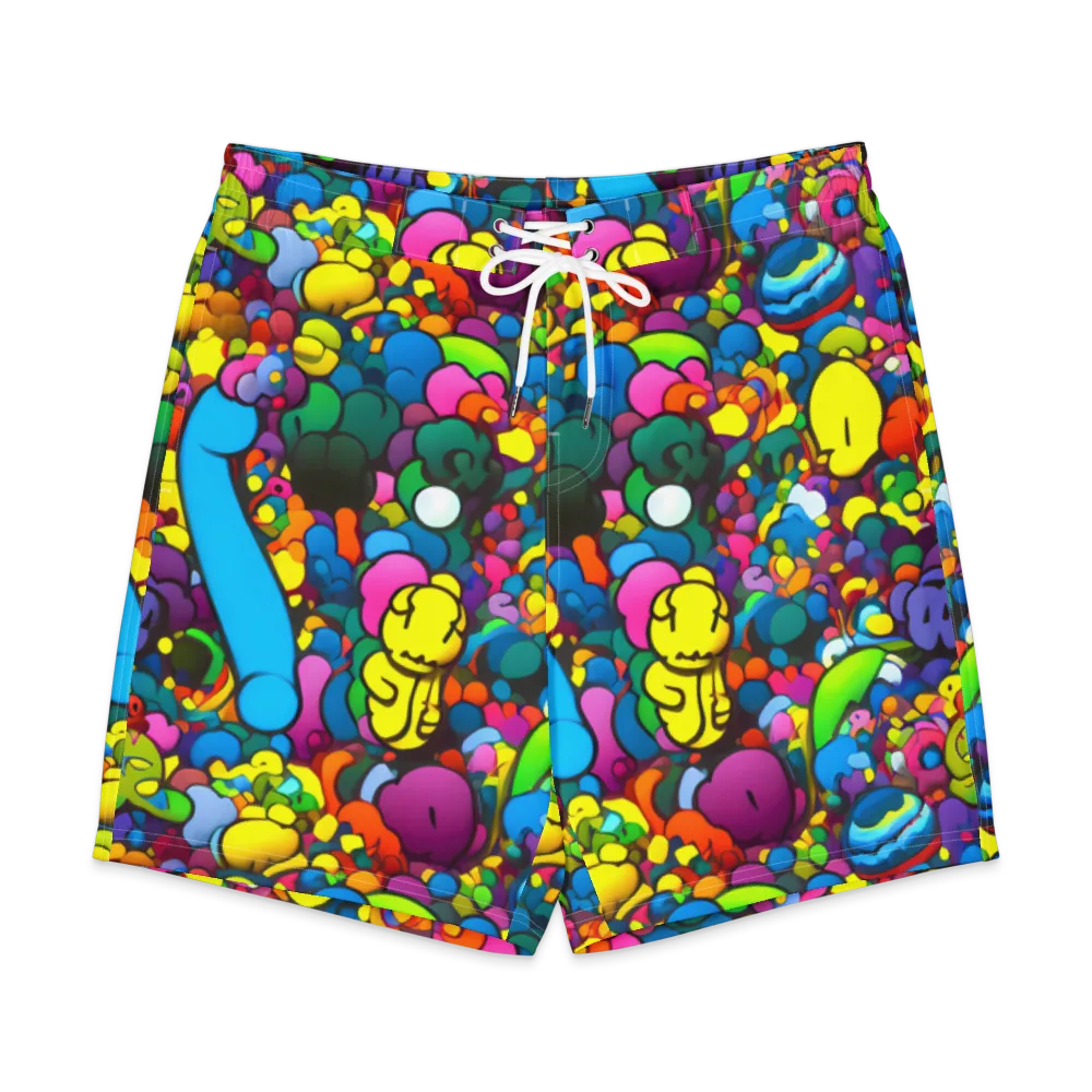 Kaleidoscope Garden on Men's Board Shorts — Front