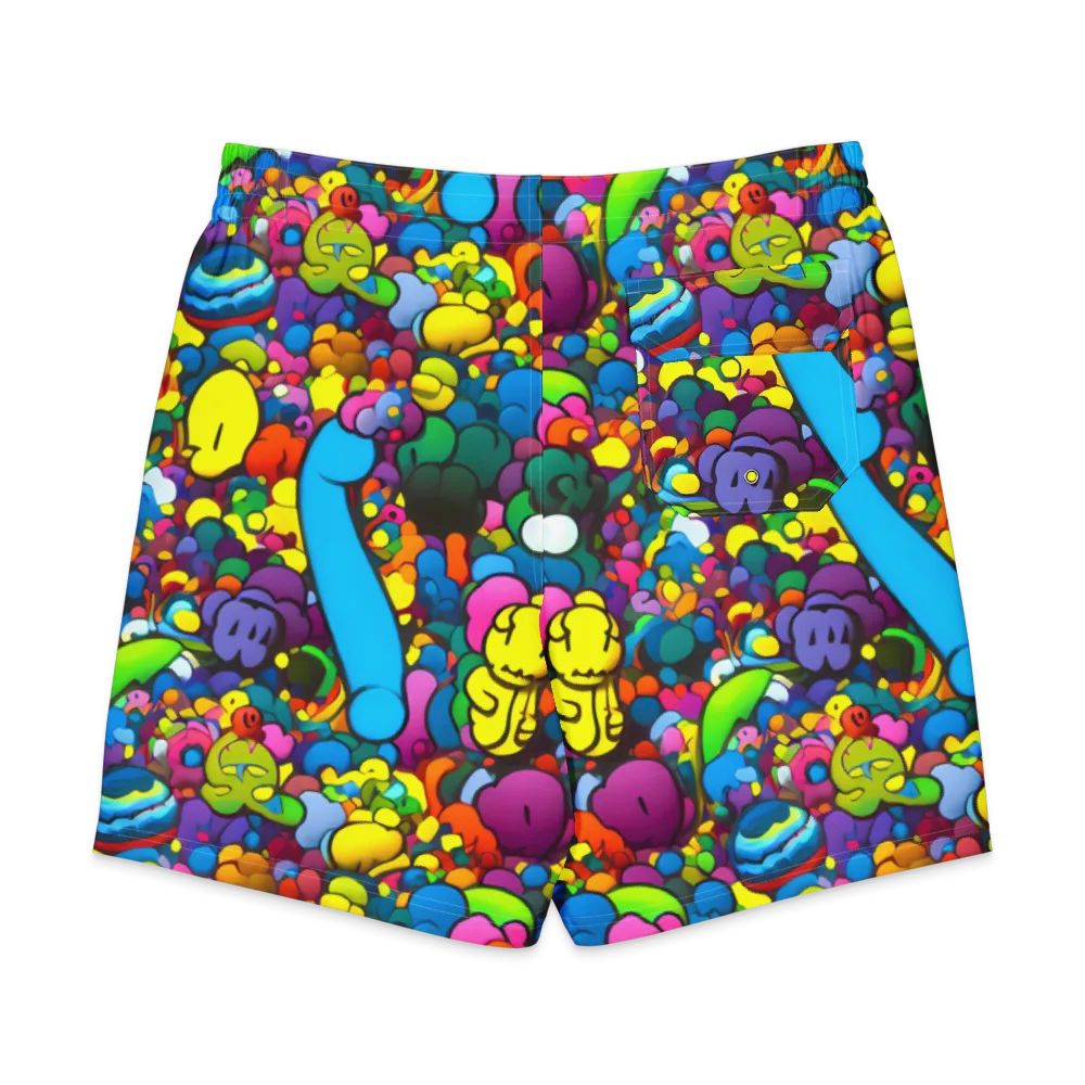 Kaleidoscope Garden on Men's Board Shorts — Back