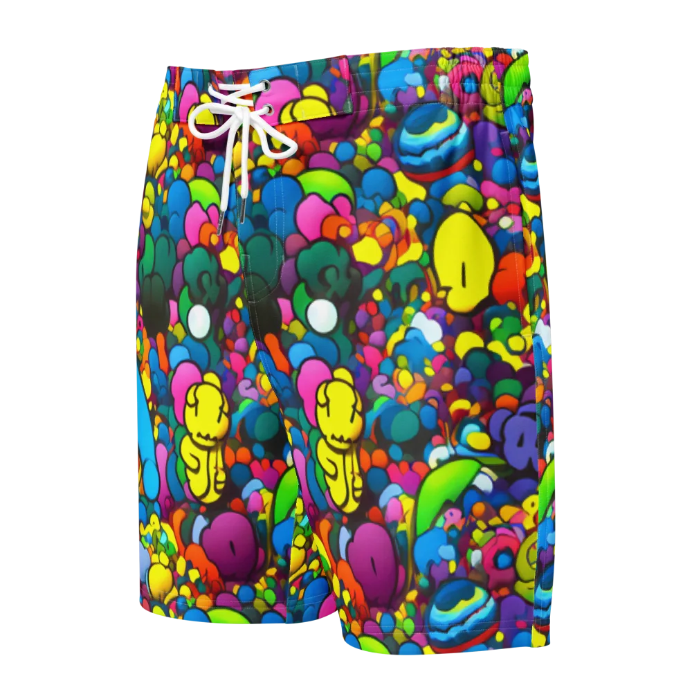 Kaleidoscope Garden on Men's Board Shorts — Front