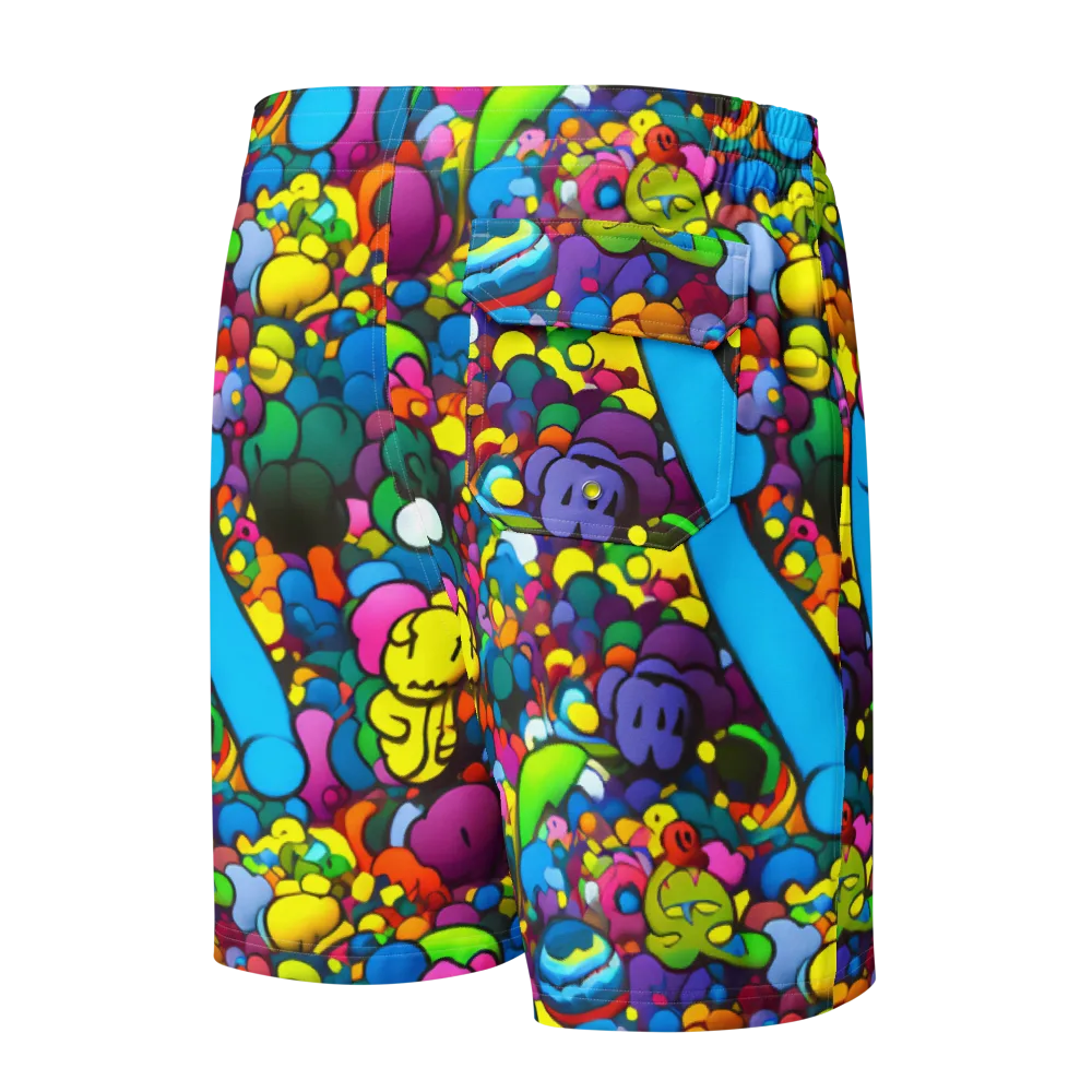 Kaleidoscope Garden on Men's Board Shorts — Back