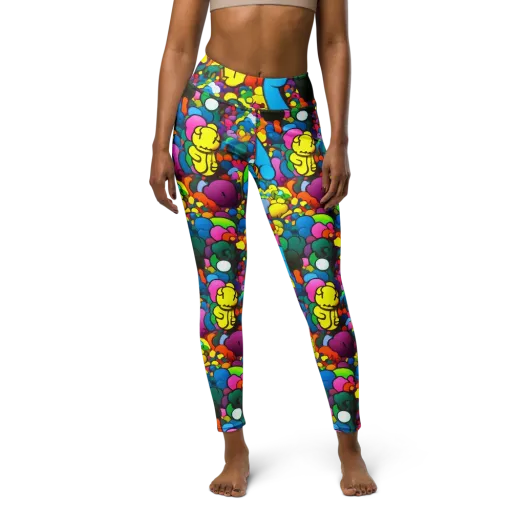 Kaleidoscope Garden on a Yoga Leggings