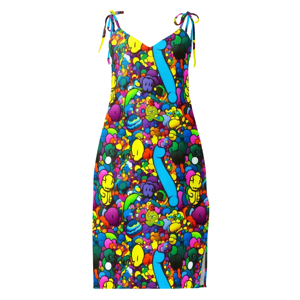 Kaleidoscope Garden on Slip Dress — Front