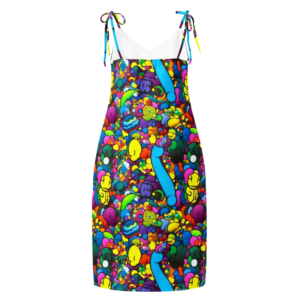 Kaleidoscope Garden on Slip Dress — Back