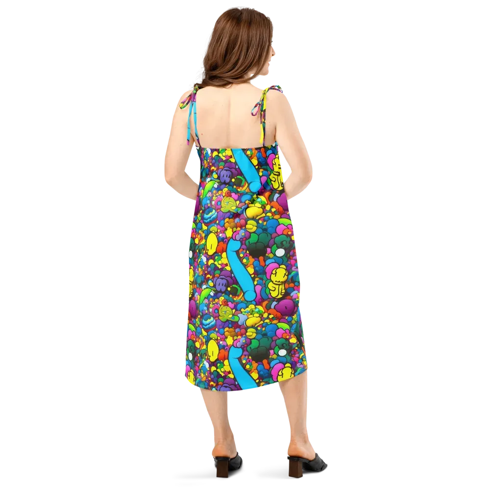 Kaleidoscope Garden on Slip Dress — Back