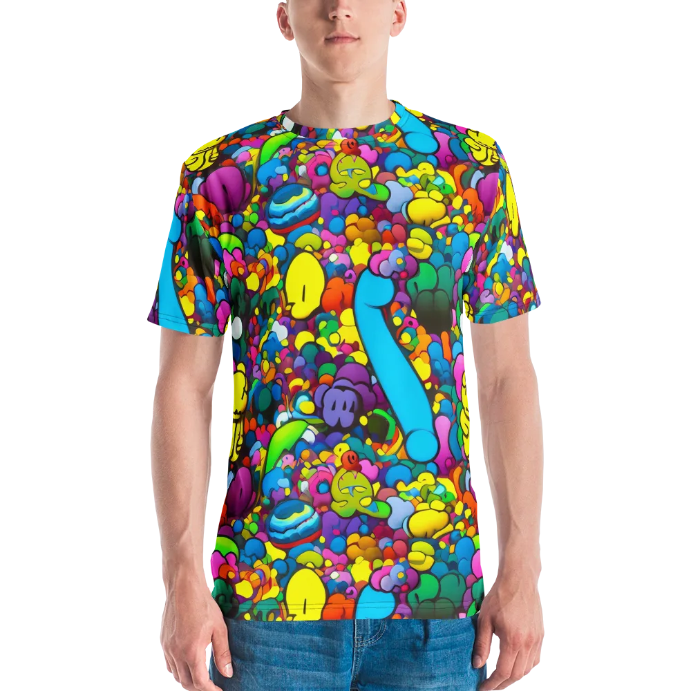 Kaleidoscope Garden on Men's Crew Neck T-Shirt — Front