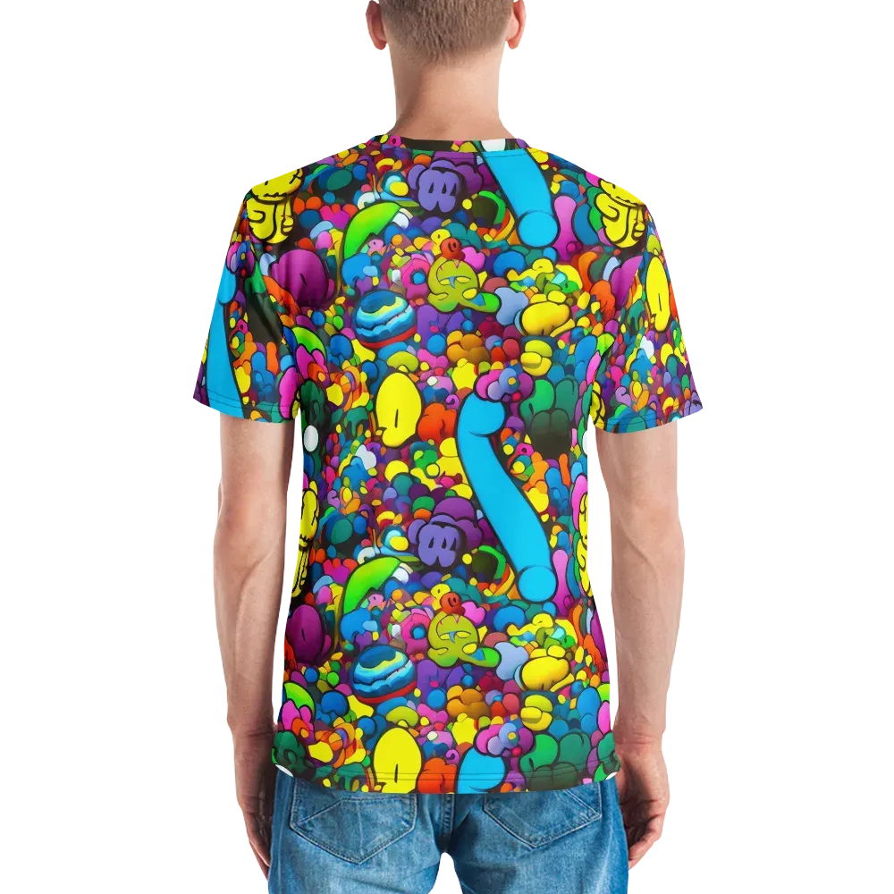 Kaleidoscope Garden on Men's Crew Neck T-Shirt — Back