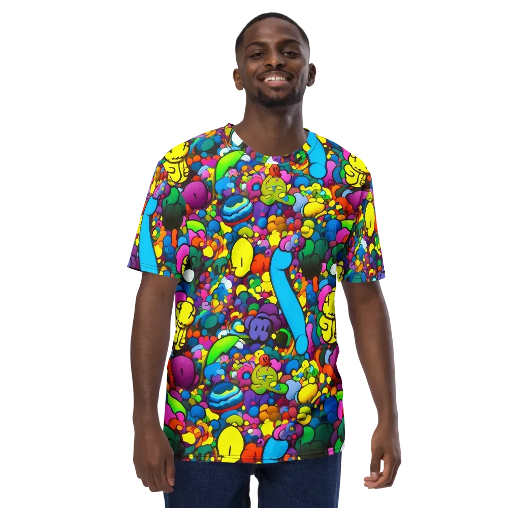 Kaleidoscope Garden on Men's Crew Neck T-Shirt — Front