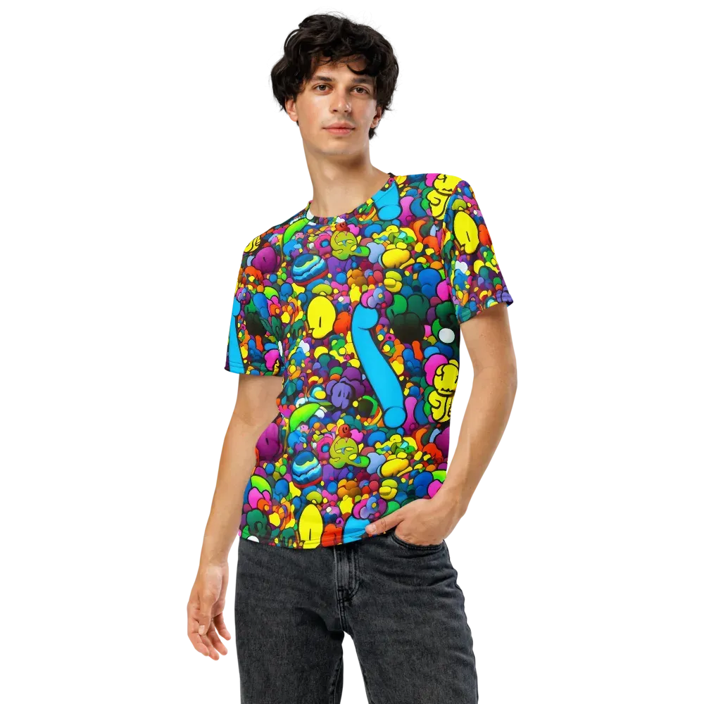 Kaleidoscope Garden on Men's Crew Neck T-Shirt — Front