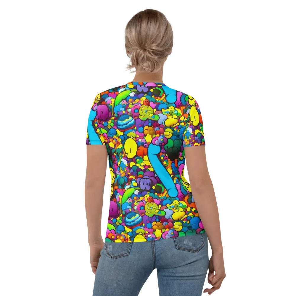 Kaleidoscope Garden on Women's Crew Neck T-Shirt — Back