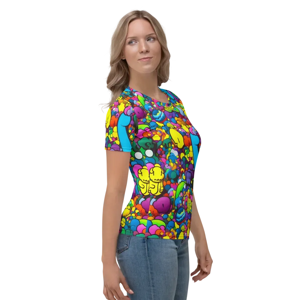 Kaleidoscope Garden on Women's Crew Neck T-Shirt — Right