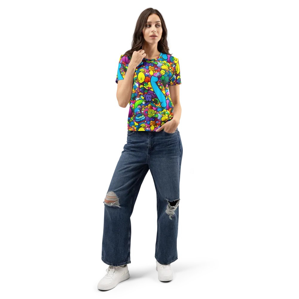 Kaleidoscope Garden on Women's Crew Neck T-Shirt — Front