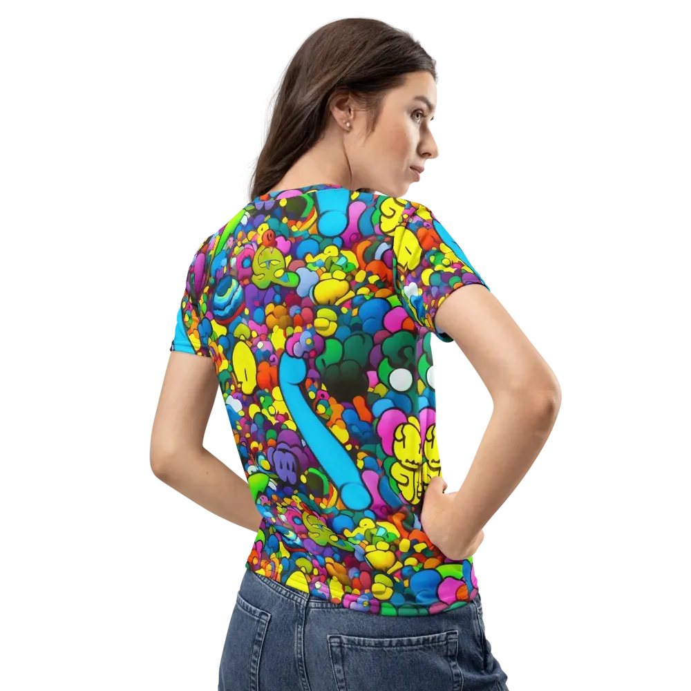 Kaleidoscope Garden on Women's Crew Neck T-Shirt — Back