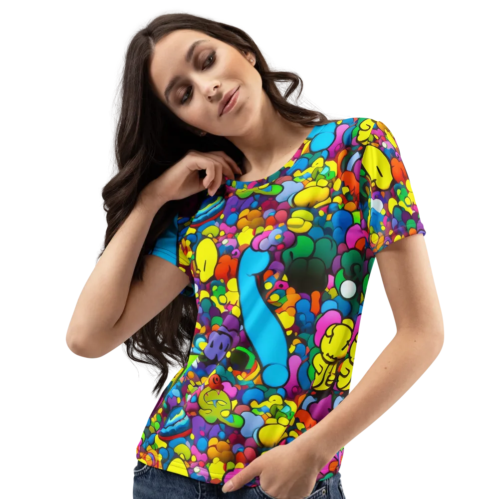 Kaleidoscope Garden on Women's Crew Neck T-Shirt — Left Front
