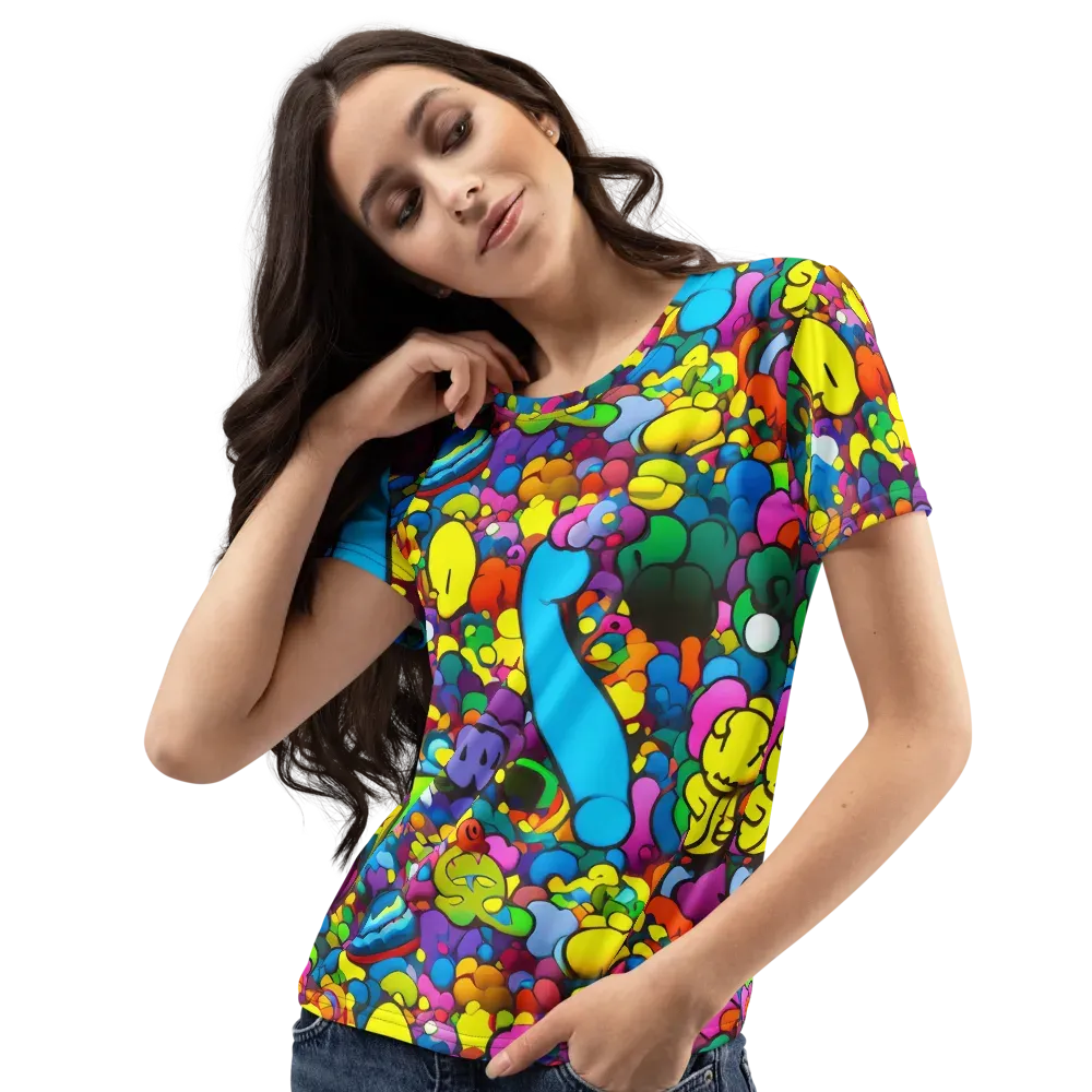 Kaleidoscope Garden on Women's Crew Neck T-Shirt — Left Front