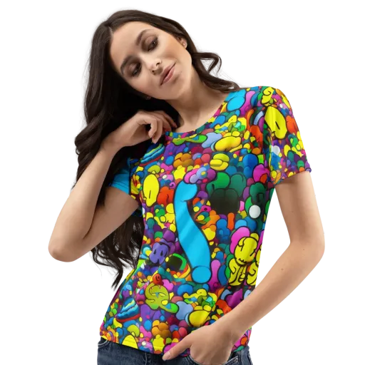 Kaleidoscope Garden on a Women's Crew Neck T-Shirt