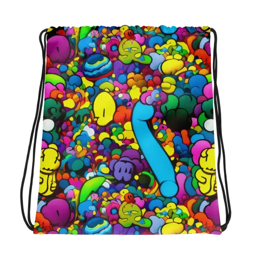 Kaleidoscope Garden on a Drawstring Bag