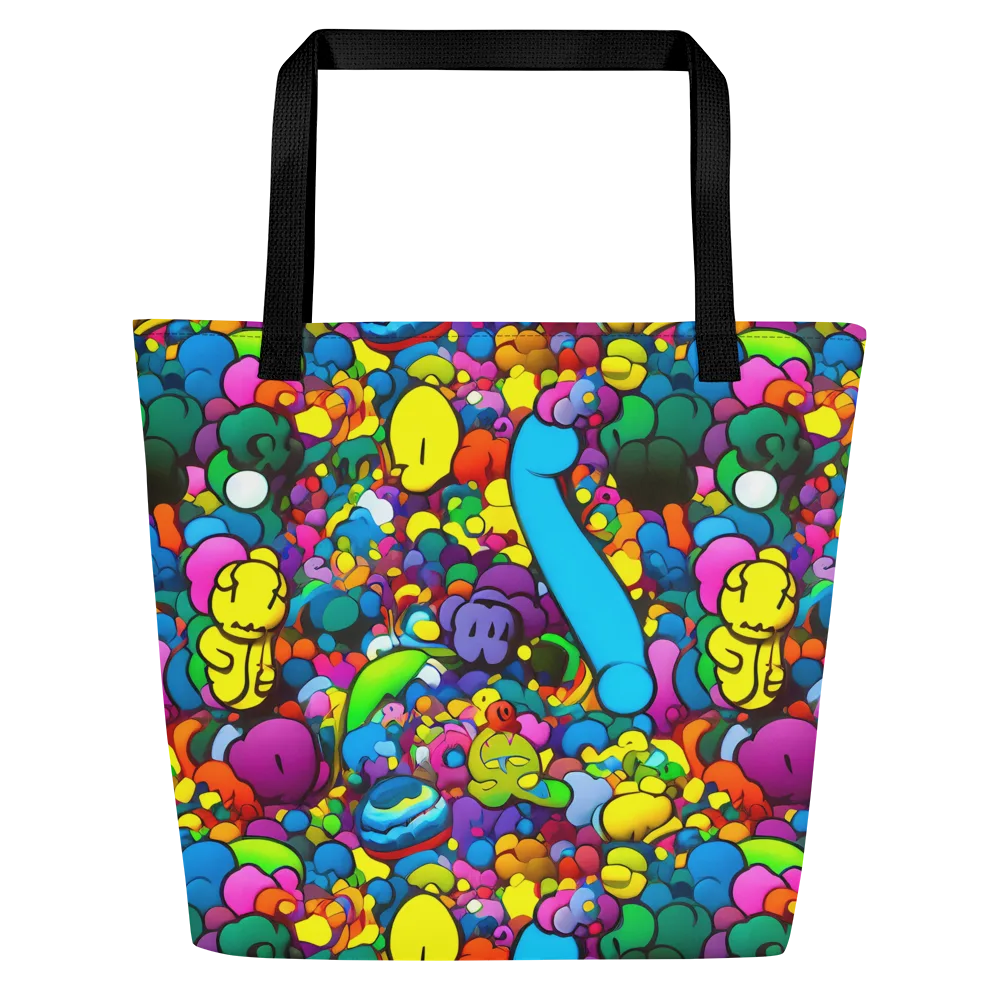 Kaleidoscope Garden on Large Tote Bag W/ Pocket — Front