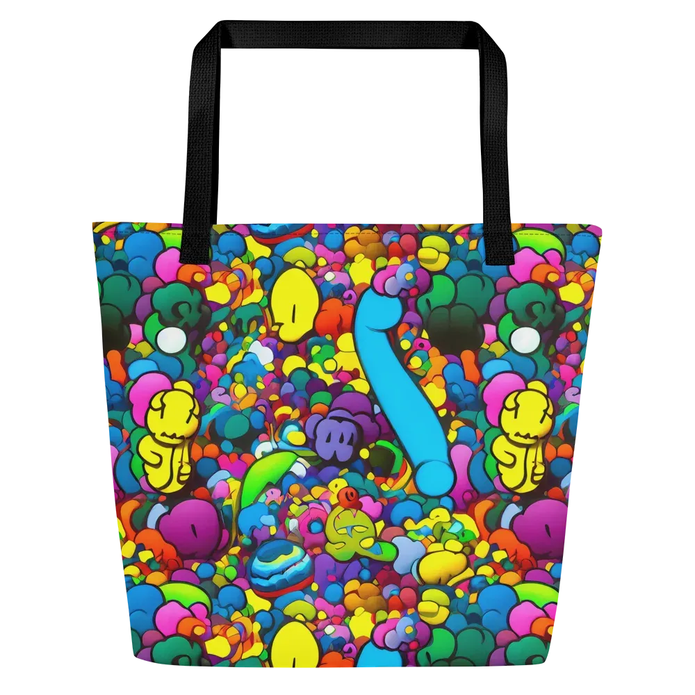 Kaleidoscope Garden on Large Tote Bag W/ Pocket — Front