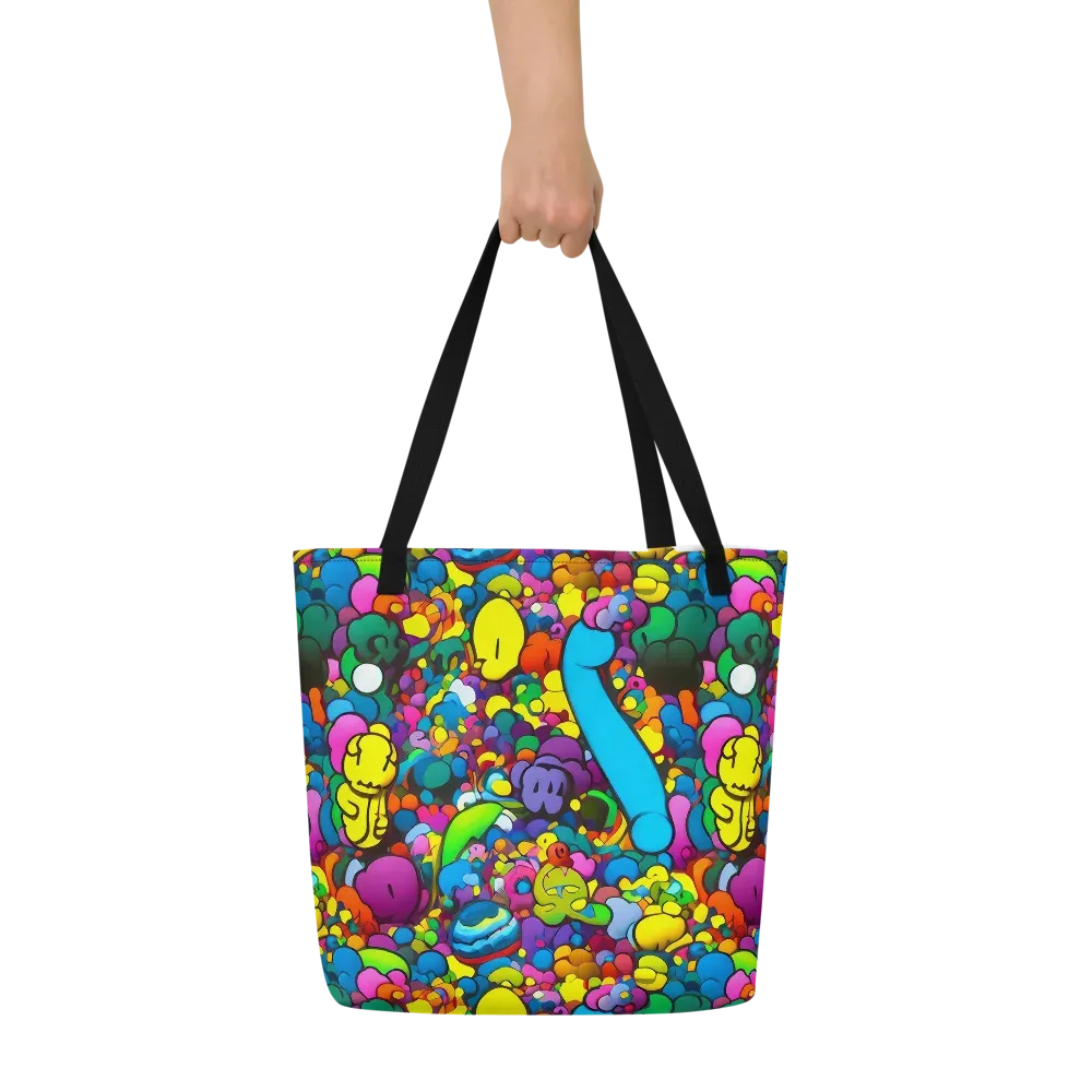 Kaleidoscope Garden on Large Tote Bag W/ Pocket — Front
