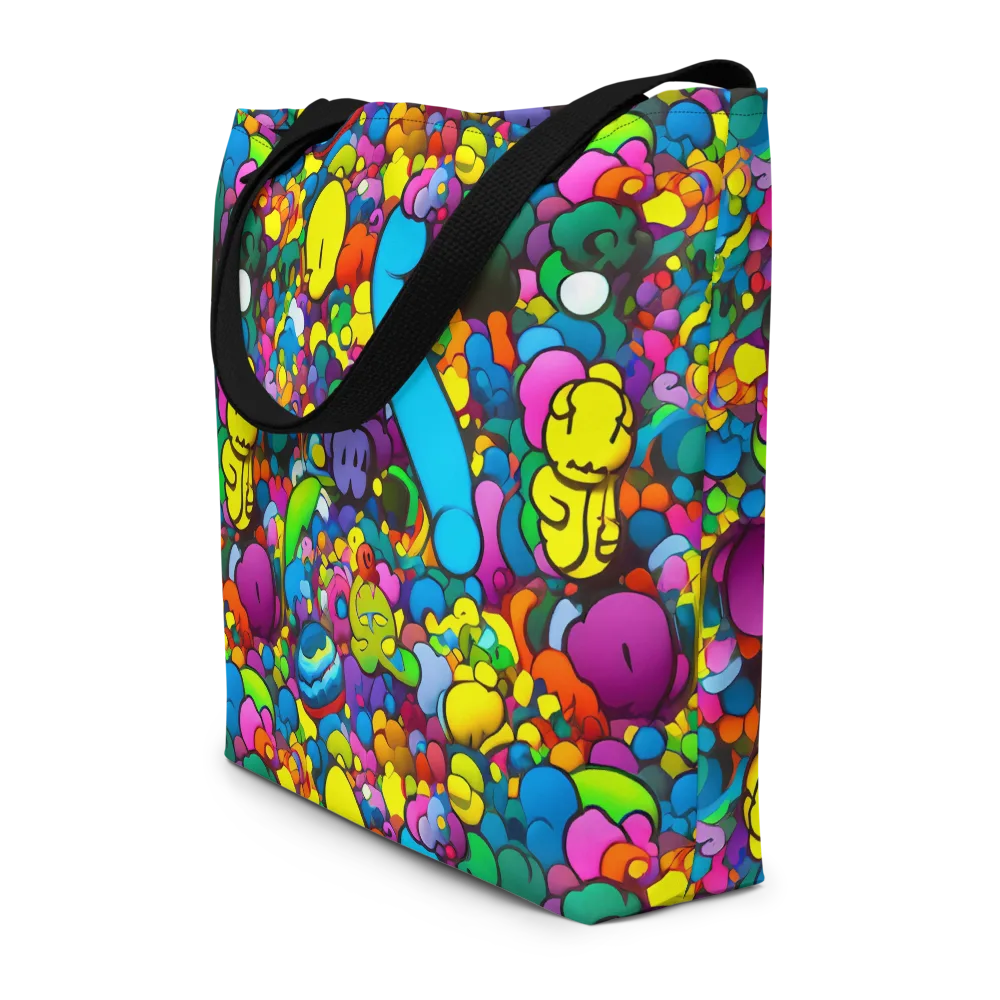 Kaleidoscope Garden on Large Tote Bag W/ Pocket — Front