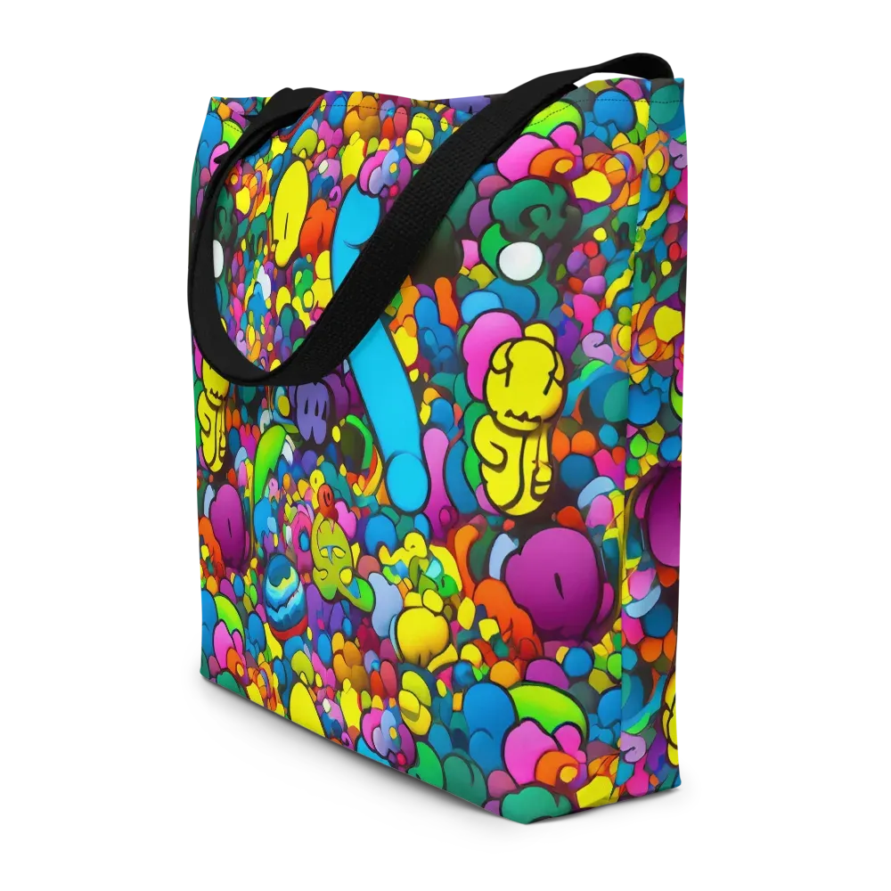 Kaleidoscope Garden on Large Tote Bag W/ Pocket — Front
