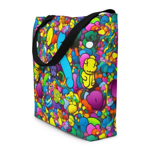 Kaleidoscope Garden on a Large Tote Bag W/ Pocket