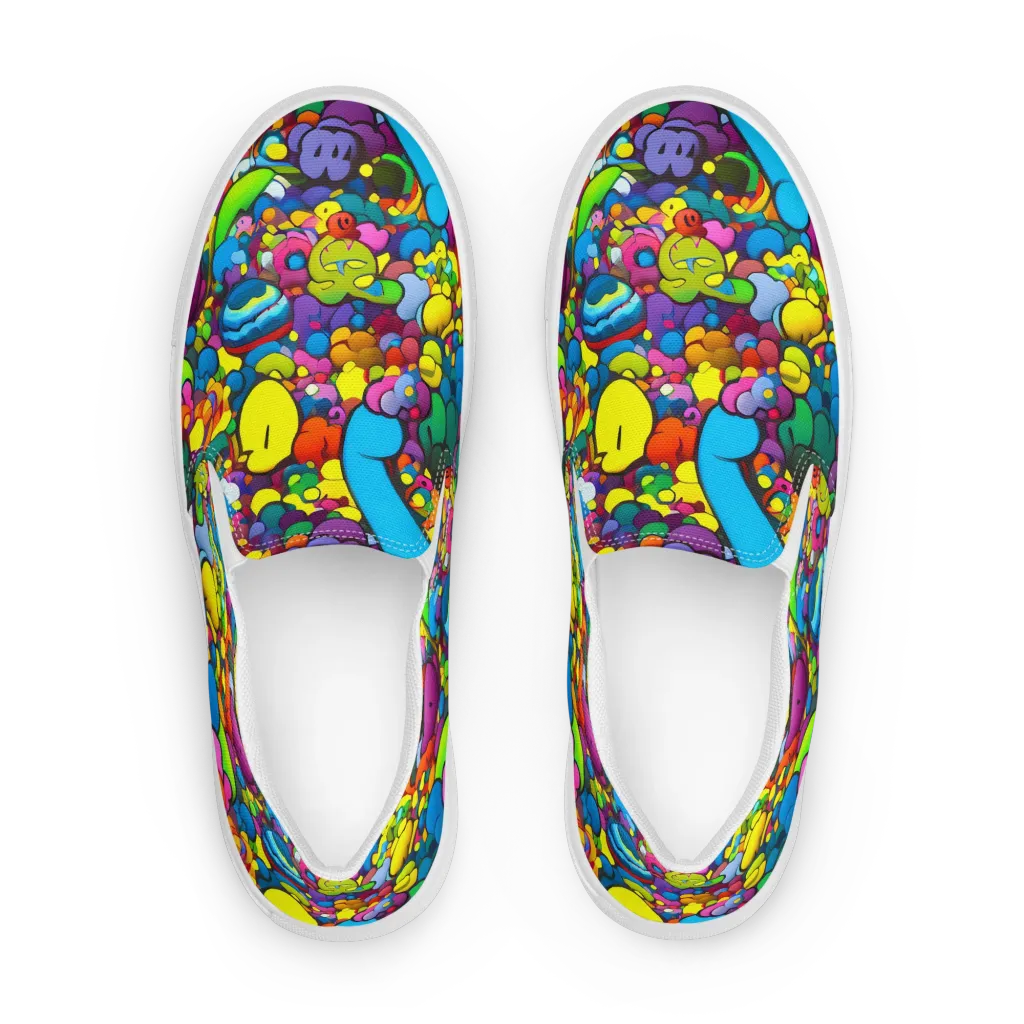 Kaleidoscope Garden on Women's Slip-On Canvas Shoes — Front