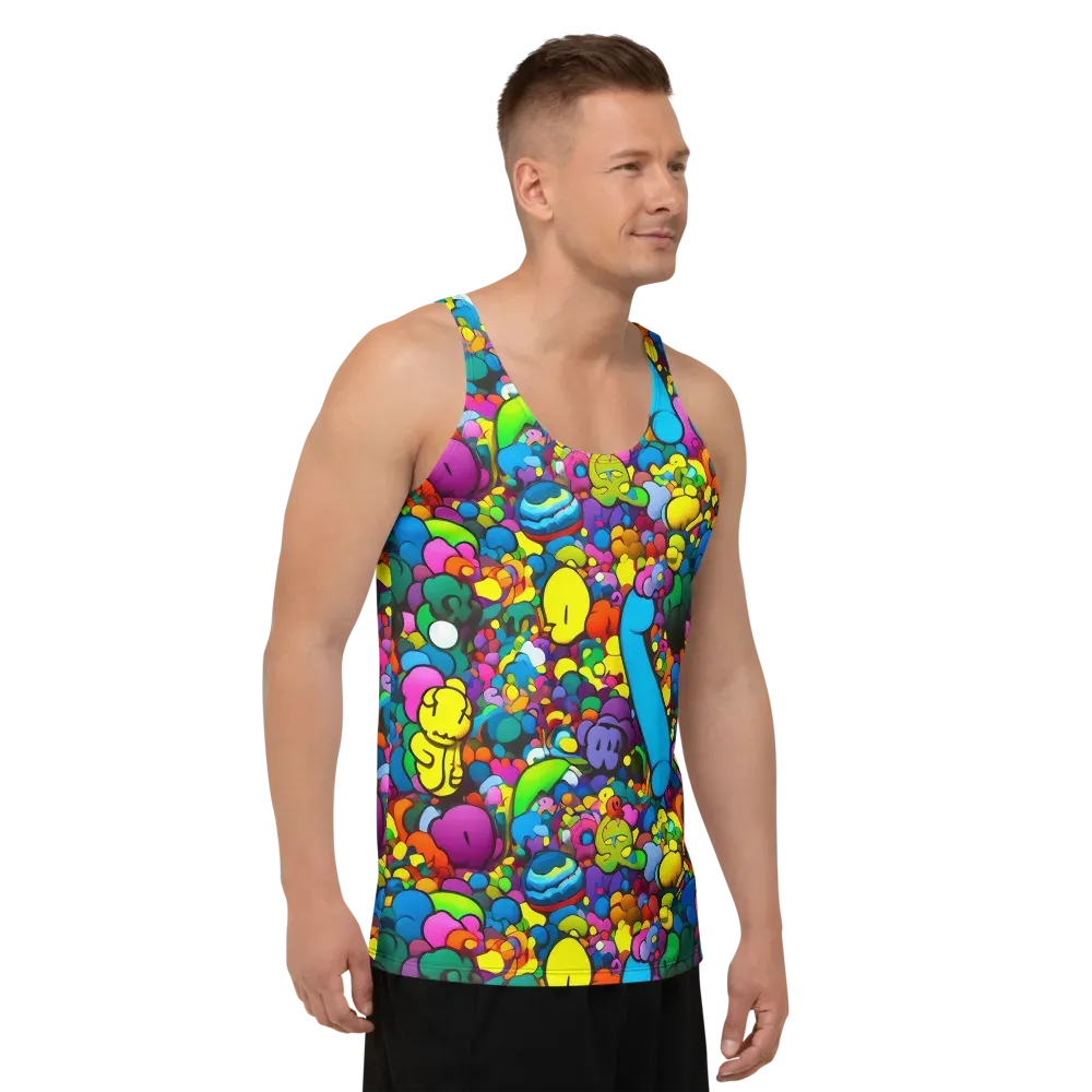 Kaleidoscope Garden on Men's Tank Top — Right Front