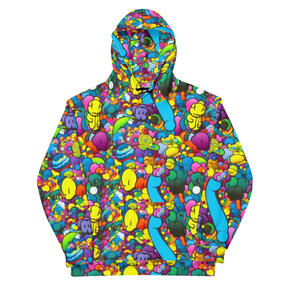 Kaleidoscope Garden on Cotton Hoodie — Front