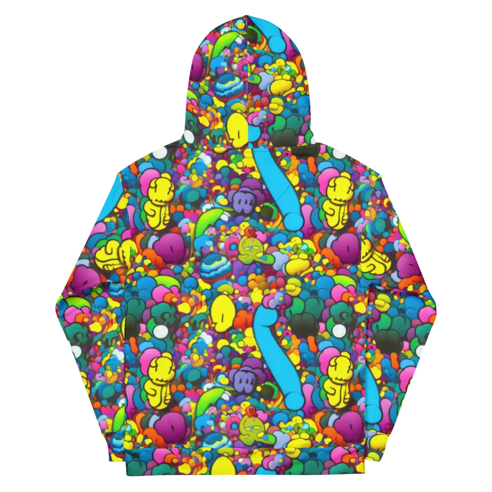 Kaleidoscope Garden on Cotton Hoodie — Back