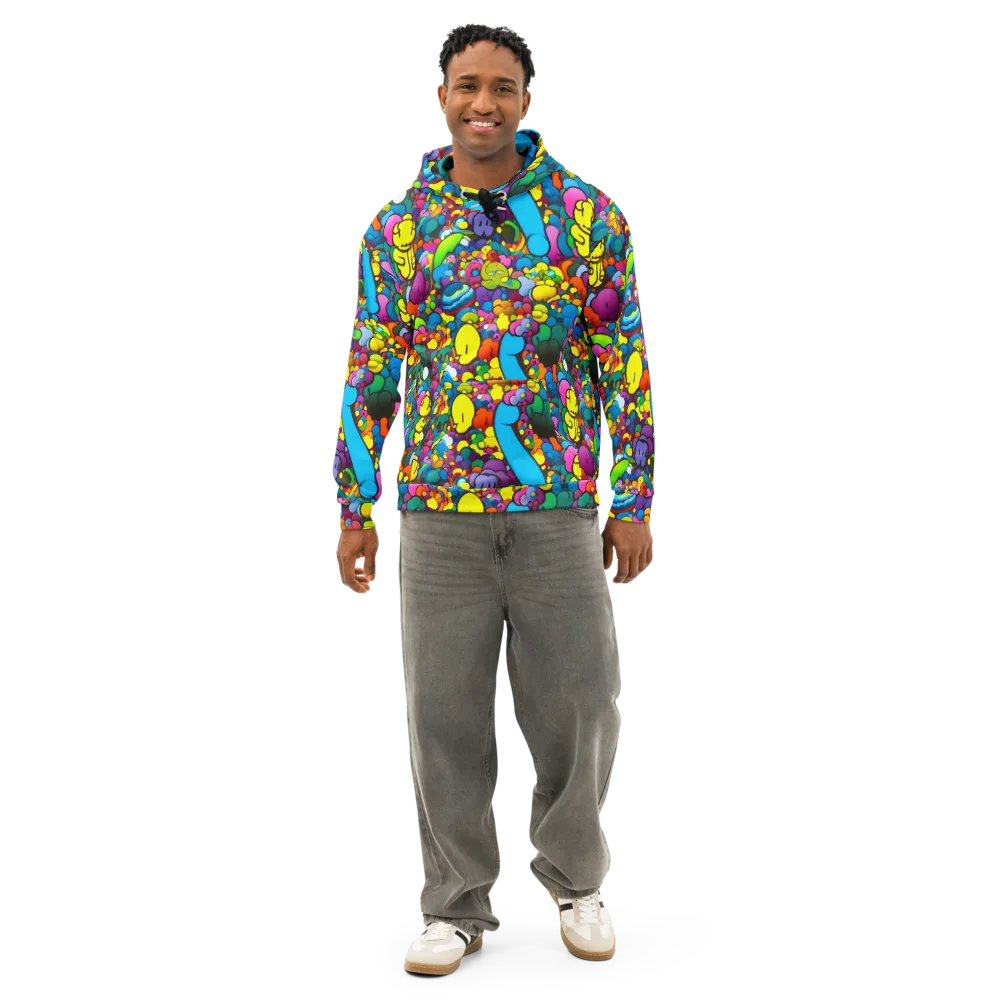 Kaleidoscope Garden on Cotton Hoodie — Front