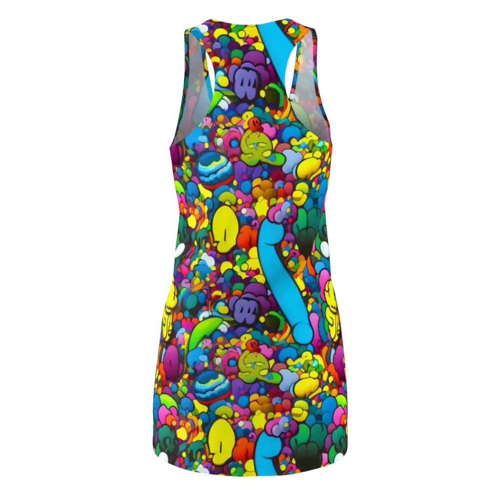 Kaleidoscope Garden on Racerback Dress — Back