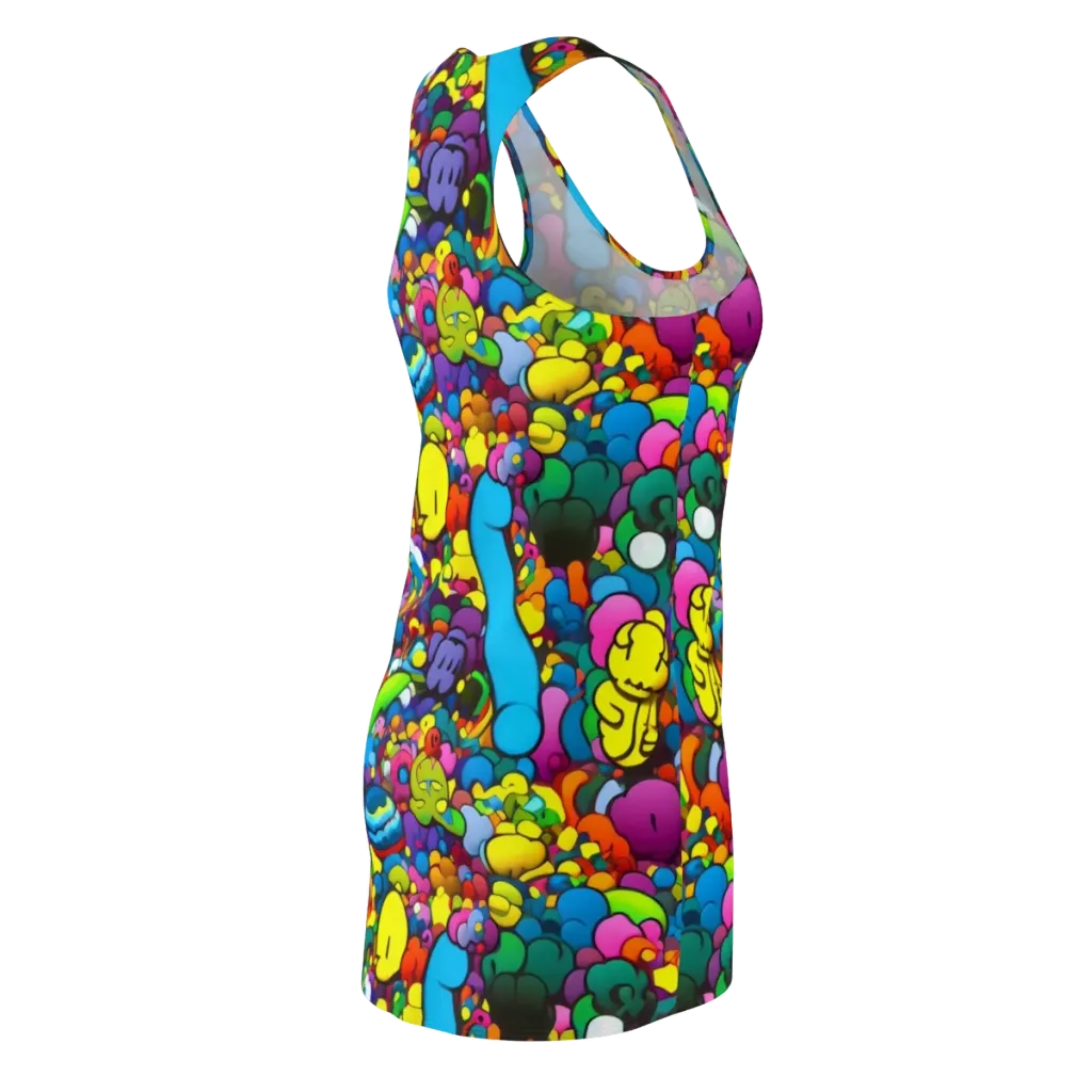 Kaleidoscope Garden on Racerback Dress — Back Side