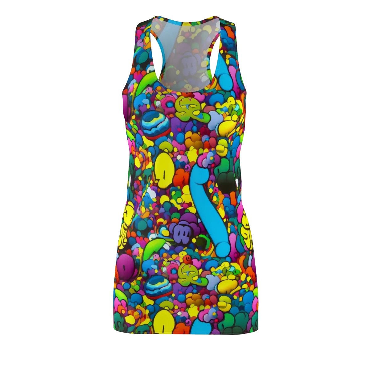Kaleidoscope Garden on Racerback Dress — Front