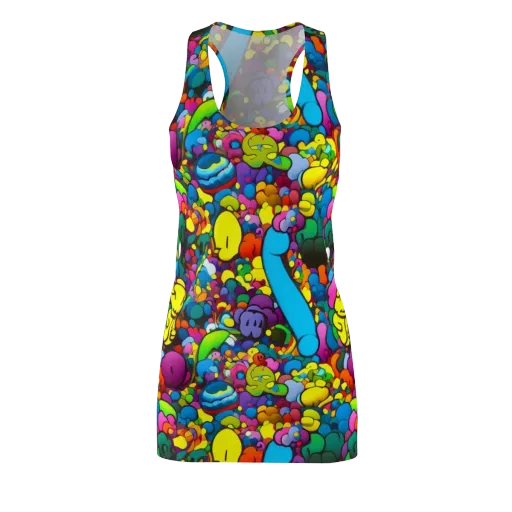 Kaleidoscope Garden on a Racerback Dress