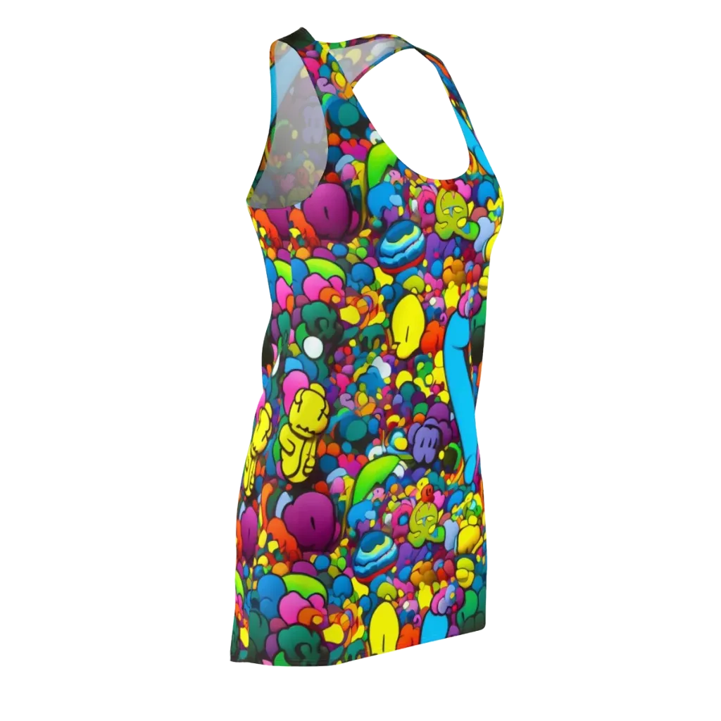 Kaleidoscope Garden on Racerback Dress — Front Side