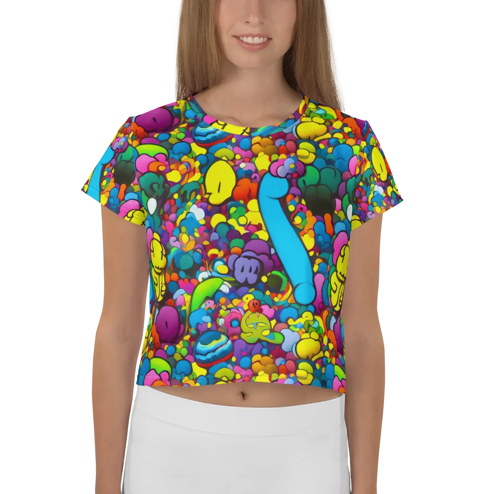 Kaleidoscope Garden on Crop Tee — Front