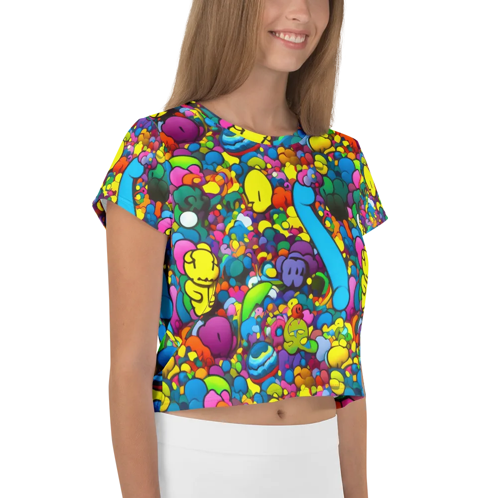 Kaleidoscope Garden on Crop Tee — Right