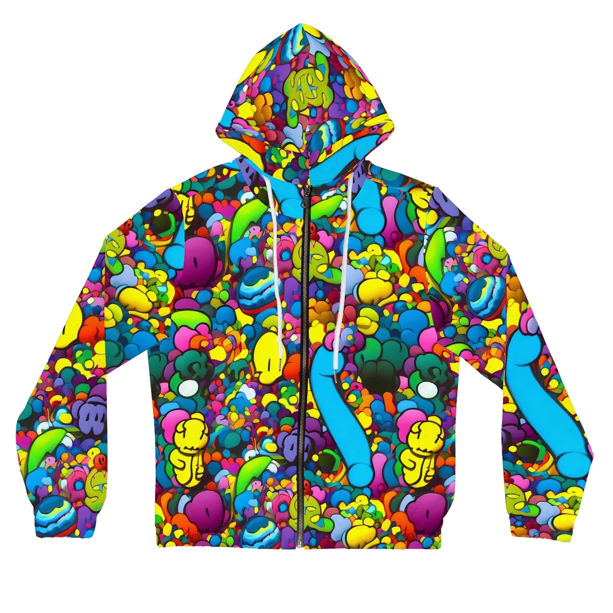Kaleidoscope Garden on Women's Full-Zip Hoodie — Front